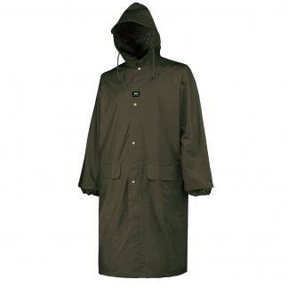 70306 480 ARMY GREEN Helly Hansen Workwear Men's Woodland Rainwear Coat