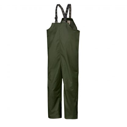 70529 Helly Hansen Workwear Mandal Fishermans PVC Rain Bib Army Green