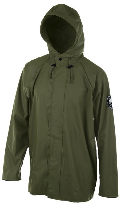 Helly Hansen Workwear 70193 Abbotsford PU Rain Jacket, Army Green