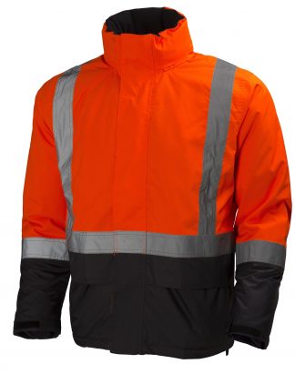 Helly Hansen 70336 Alta Class 3 High Visibility Insulated Rain Jacket, Orange Front