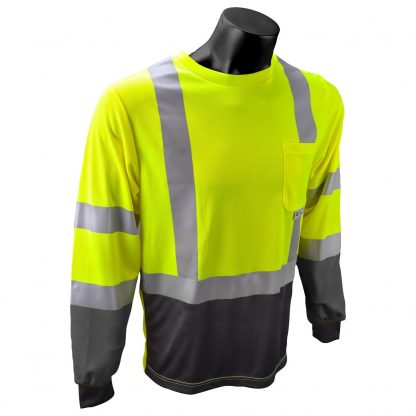 Radians ST21B Class 3 High Visibility Long Sleeve T-shirt w/ max dri moisture wicking technology, Front