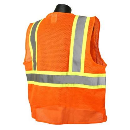 Radians SV22 Orange Mesh Two-tone Class 2 Safety Vest Back