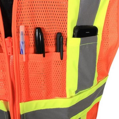 Radians SV23 Class 2 Expandable Two-Tone High Vis Safety Vest Divided Pockets