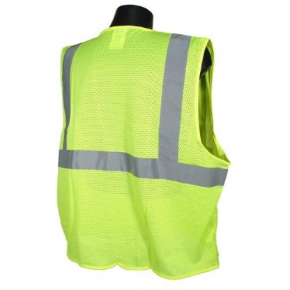 Radians SV25 Class 2 Flame Resistant Self Extinguishing Safety Vest, Green Back