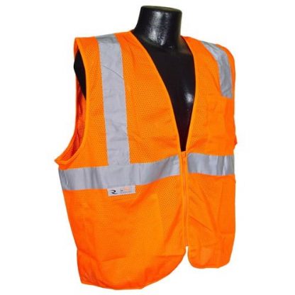Radians SV25 Class 2 Flame Resistant Self Extinguishing Safety Vest, Orange Front