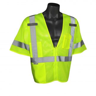Radians SV3 Economy Mesh Class 3 Safety Vest High Visibility Green, Front