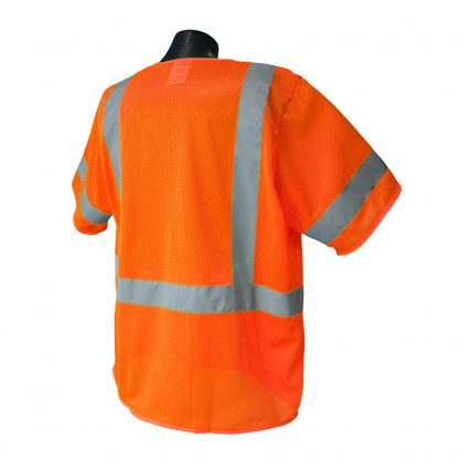 Radians SV3 Economy Mesh Class 3 Safety Vest High Visibility Orange, Back