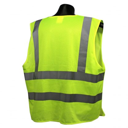 Radians SV45-2 Class 2 Fire Resistant Self Extinguishing Breakaway High Visibility Green Safety Vest Back