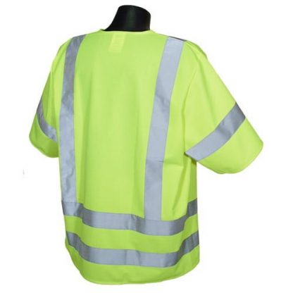 Radians SV83 Class 3 Standard Safety Vest, High Visibility Green Solid Back