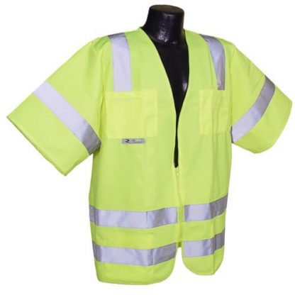 Radians SV83 Class 3 Standard Safety Vest, High Visibility Green Solid Front