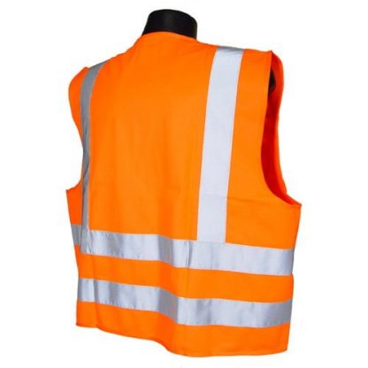 Radians SV8 Class 2 Standard Safety Vest, Orange Solid Back