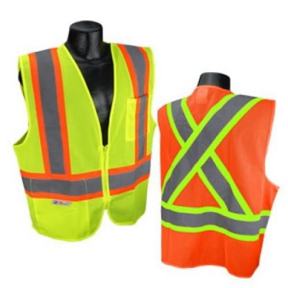 Radians SV22X Class 2 Mesh Safety Vest with Two-tone Reflective Striping X-Back