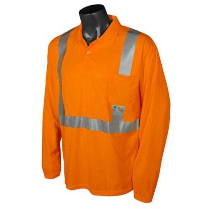 Radians ST22-2 Class 2 High Visibility Safety Polo, Orange Front