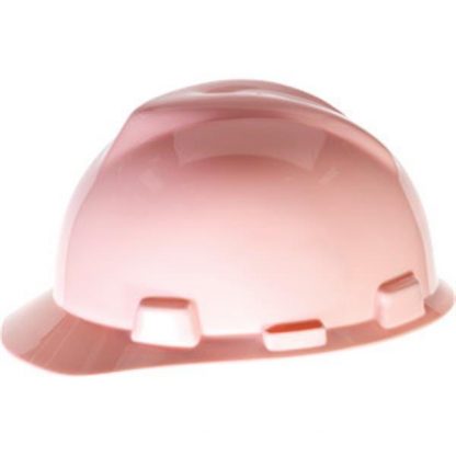MSA V-Gard® Standard Slotted Cap w/ Staz-On® Suspension, Pink