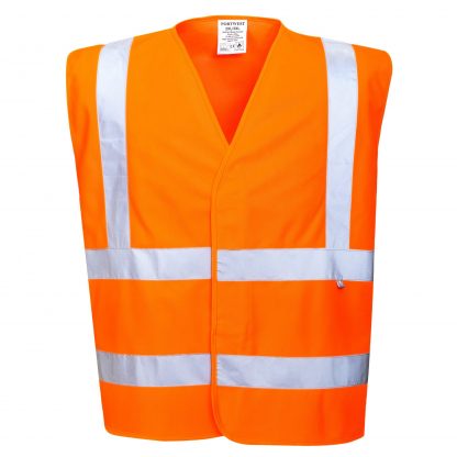 Iwantworkwear Portwest FR75 Hi-vis FR Safety Vest, Orange, Front