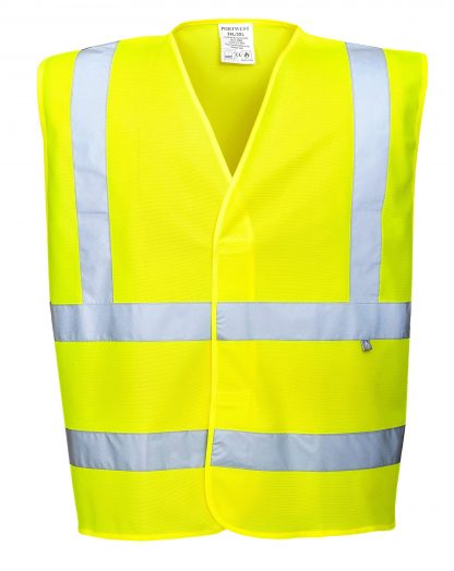 Iwantworkwear Portwest FR75 Hi-vis FR Safety Vest, Yellow, Front