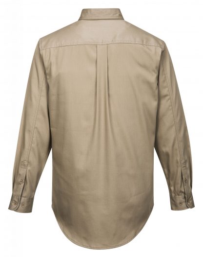 Portwest FR89 Bizflame 88/12 Flame Resistant Work Shirt, Khaki Rear