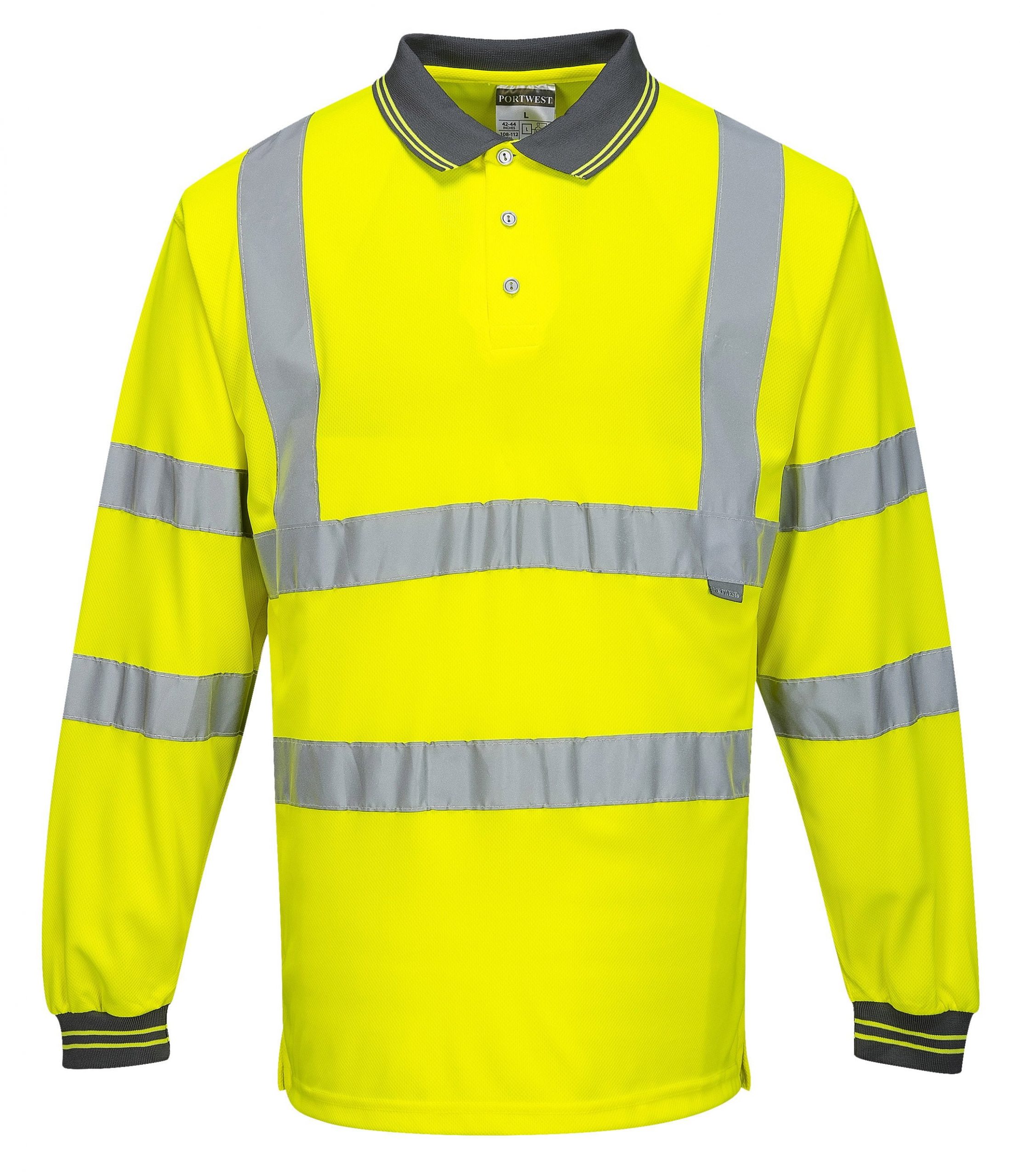 Yellow Size: 3X-Large Regular Portwest FR77YERXXXL Flame Resistant Anti-Static Hi-Vis Long Sleeve Polo Shirt