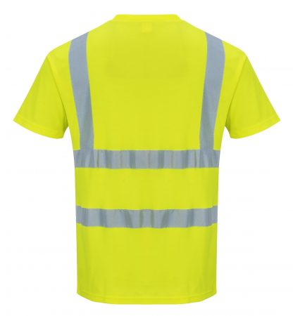 Portwest US478 High Visibility T-shirt, Yellow, Rear