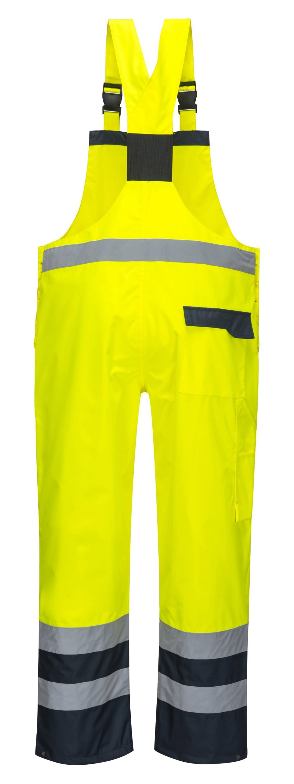 Portwest Hi vis Viz Contrast Bib & Brace Waterproof Overall Safety Workwear S488 