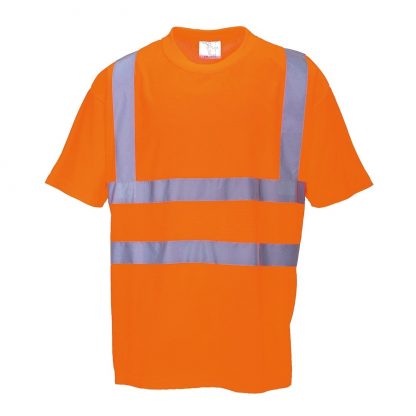 Portwest US478 High Visibility T-shirt, Orange, Front