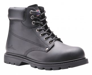 Portwest FW16 Steellite Welted Safety Boot, Black Leather Steel Toe