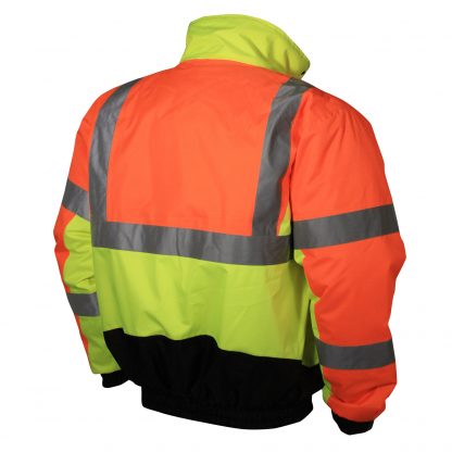 Reflective Jacket, Multi-color Safety Bomber, Radians SJ12, Back