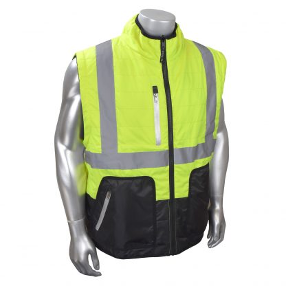 Radians SJ510 hi vis jacket, 4-in-1 insulated coat, removeable sleeves, sleeves off