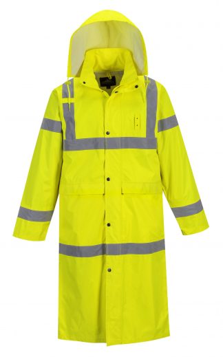 Portwest UF445 High Visibility Rain Coat, Yellow, Reflective Unisex