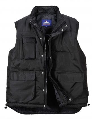 Portwest Men's Classic Winter Vest, Black open