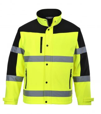 Portwest Men's High Visibility Softshell Jacket, Yellow