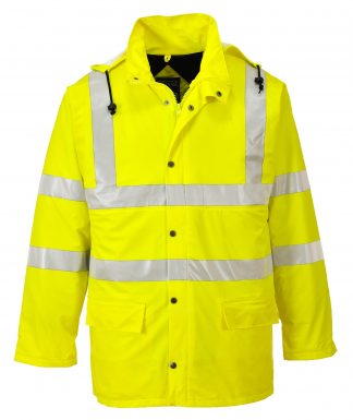 Portwest US490 High Visibility Insulated Rain Jacket, Yellow Main