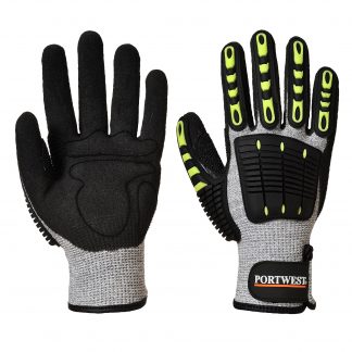 Portwest A722 Impact Resistant, Cut Resistant Work Gloves with TPR Knuckles both