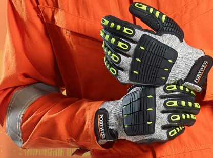 Portwest A722 Impact Resistant, Cut Resistant Work Gloves with TPR Knuckles