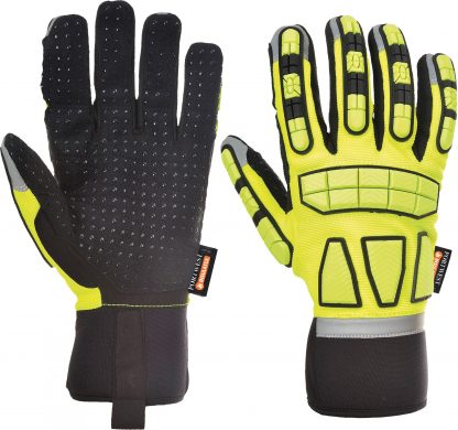 Portwest A724 Safety Impact Glove, TPR Knuckles, Yellow, main