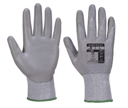 Cut Proof Grip Gloves - Portwest AP31, Cut Level 3, front and back