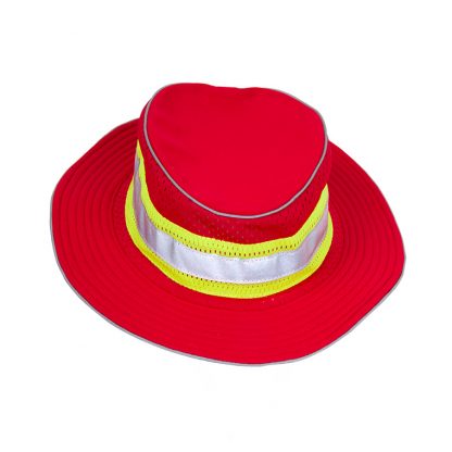 Enhanced Visibility Full Brim Safari Hat, red