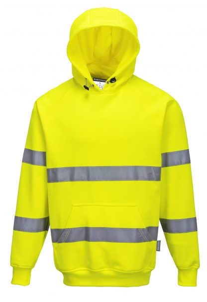 High Visibility Hooded Sweatshirt - Portwest B304, Yellow