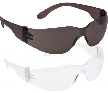 Wrap Around Safety Glasses - Portwest PW32, Available in smoke or clear