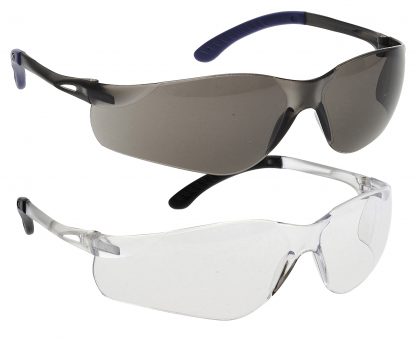 Pan View Safety Glasses - Portwest PW38, Available in smoke and clear