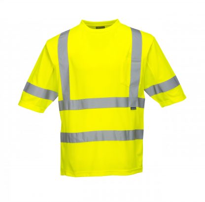 High Visibility Mesh Panel T-shirt - Portwest S397, Front