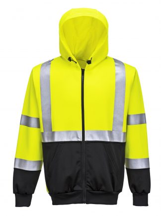 High Visibility Two-tone Zipped Hoodie - Portwest UB315, Front