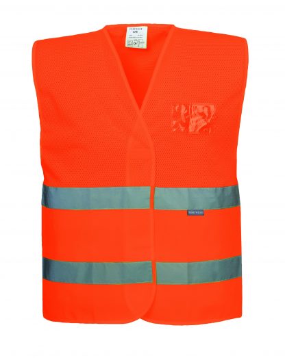High Visibility Mesh Safety Vest - Portwest UC494, Orange