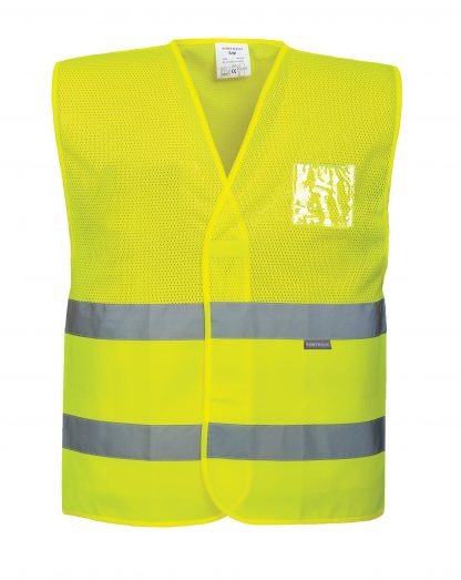 High Visibility Mesh Safety Vest - Portwest UC494, Yellow