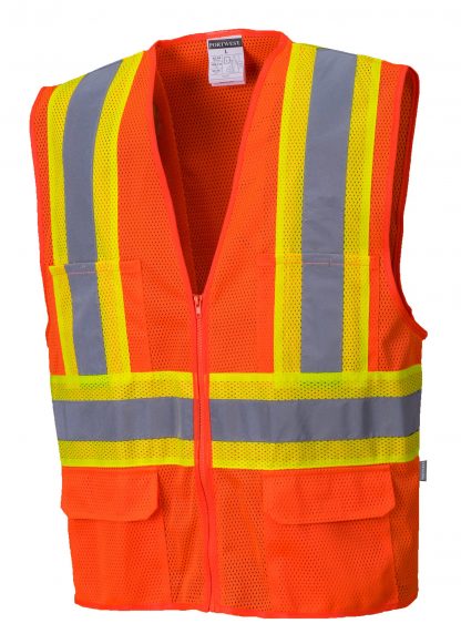 High Visibility Two-tone Safety Vest - Portwest US371, Orange