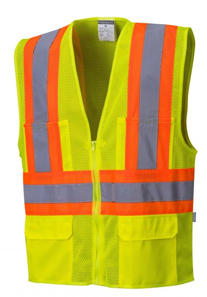 High Visibility Two-tone Safety Vest - Portwest US371, Yellow