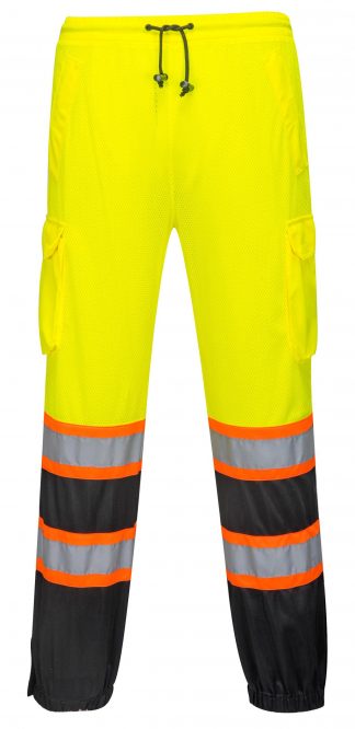 Two Tone High Visibility Mesh Overpants - Portwest US388, Front