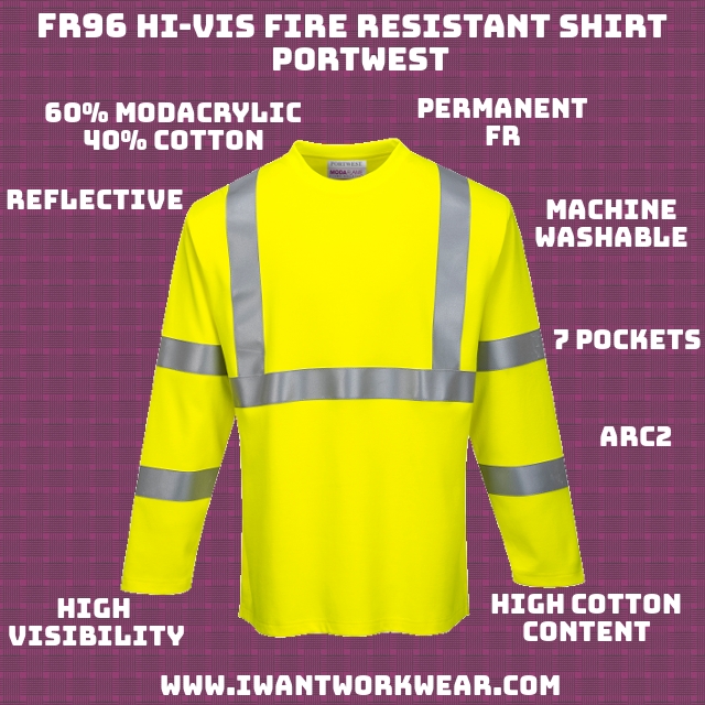 Permanent Fire Resistance 60% Modacrylic / 40% Cotton Soft and breathable Reflective ARC2 ANSI 107 Type R Class 3